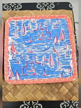 Lilly Pulitzer Melamine Square Salad Set/4 Plates